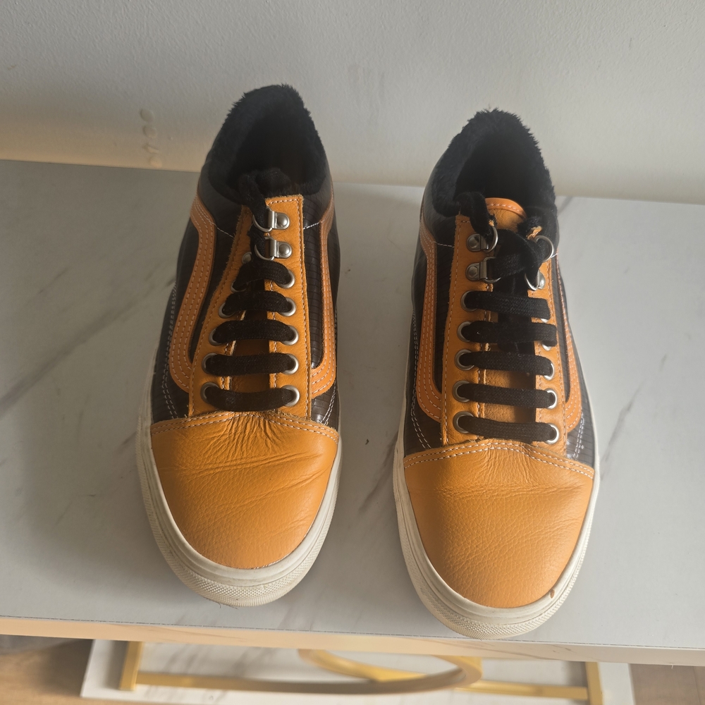 Vans Men's Bold Orange and Black Sneakers